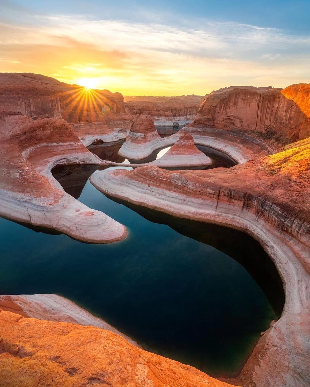 Sunrise over Reflection Canyon